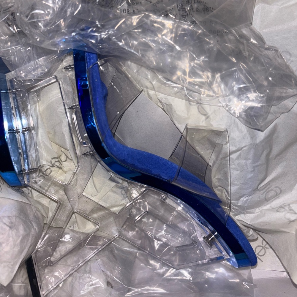 Blue Transparent Women's Heels - Picture 2 of 4